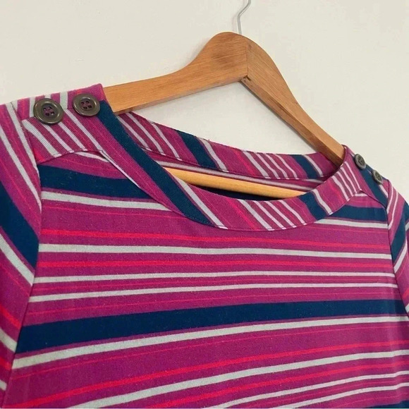 Liz Lange striped button sleeve‎ Maternity shirt, size M. - Picture 3 of 6